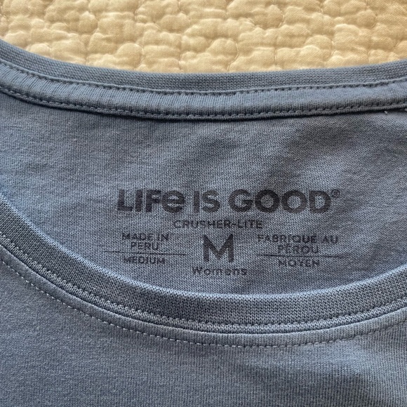 Life Is Good women’s M size tshirt. Winnie the Pooh, hello there, color blue. - Picture 2 of 5